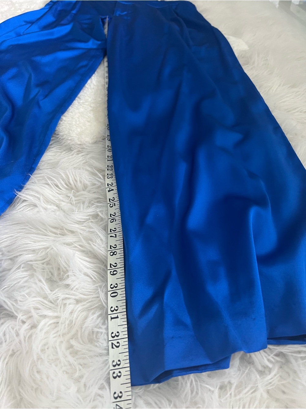 SER.O.YA retrofete Wide-Leg Satin Pants Royal blue - Picture 8 of 11